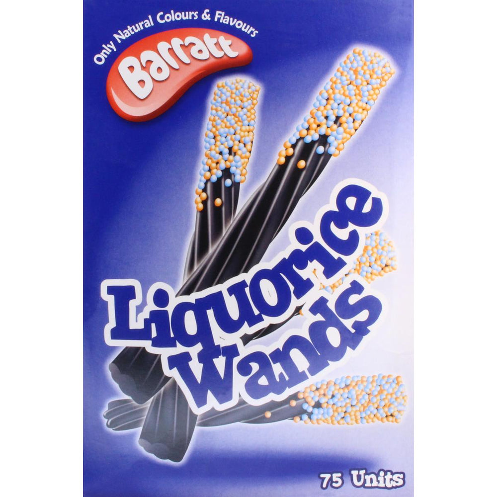 Barratt Liquorice Wands – Liquorice Dipped In Crunchy Candy  - box of 75