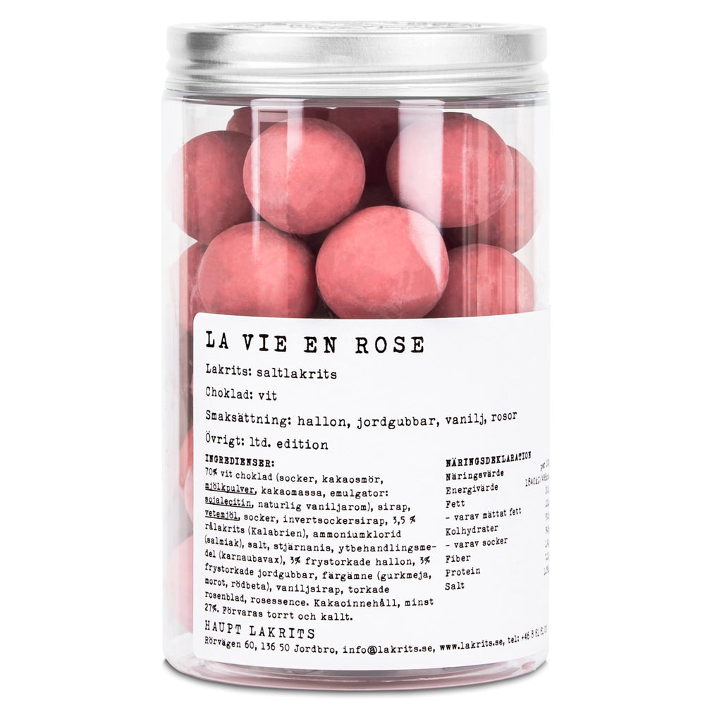 Haupt Lakrits La Vie En Rose - Liquorice, White Chocolate, Raspberry & Rose