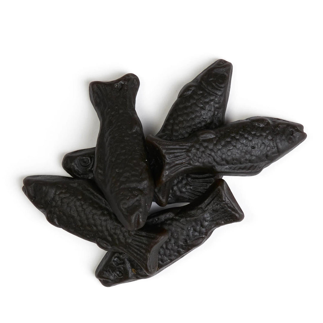 Kolsvart Lakrits Rökta Fiskar – Salty Cold Smoked Liquorice Fish