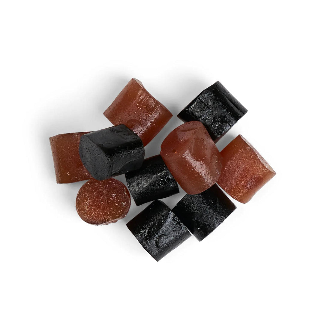 Kolsvart Lakrits Salt + Hallon - Swedish Salt Liquorice & Raspberry Buttons