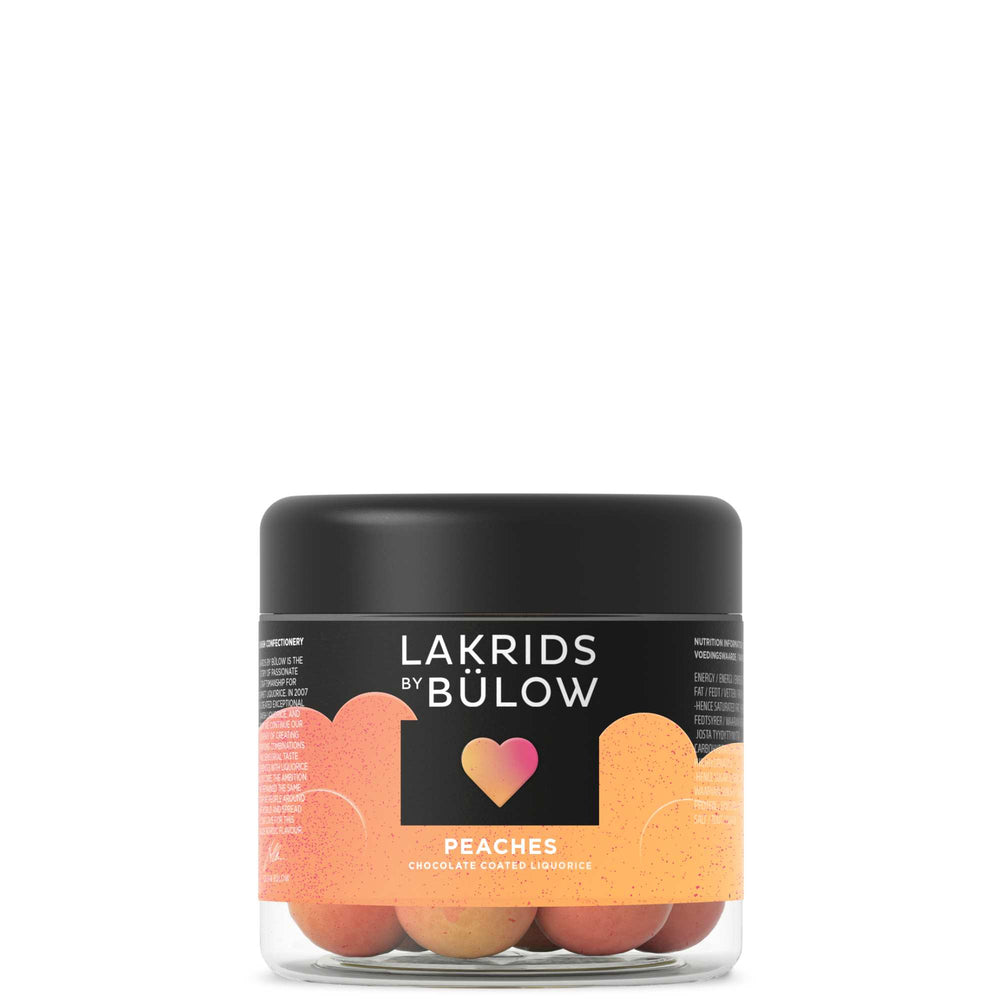 Lakrids LOVE Peaches - Sweet Liquorice, White Chocolate & Crunchy Fruit Shell