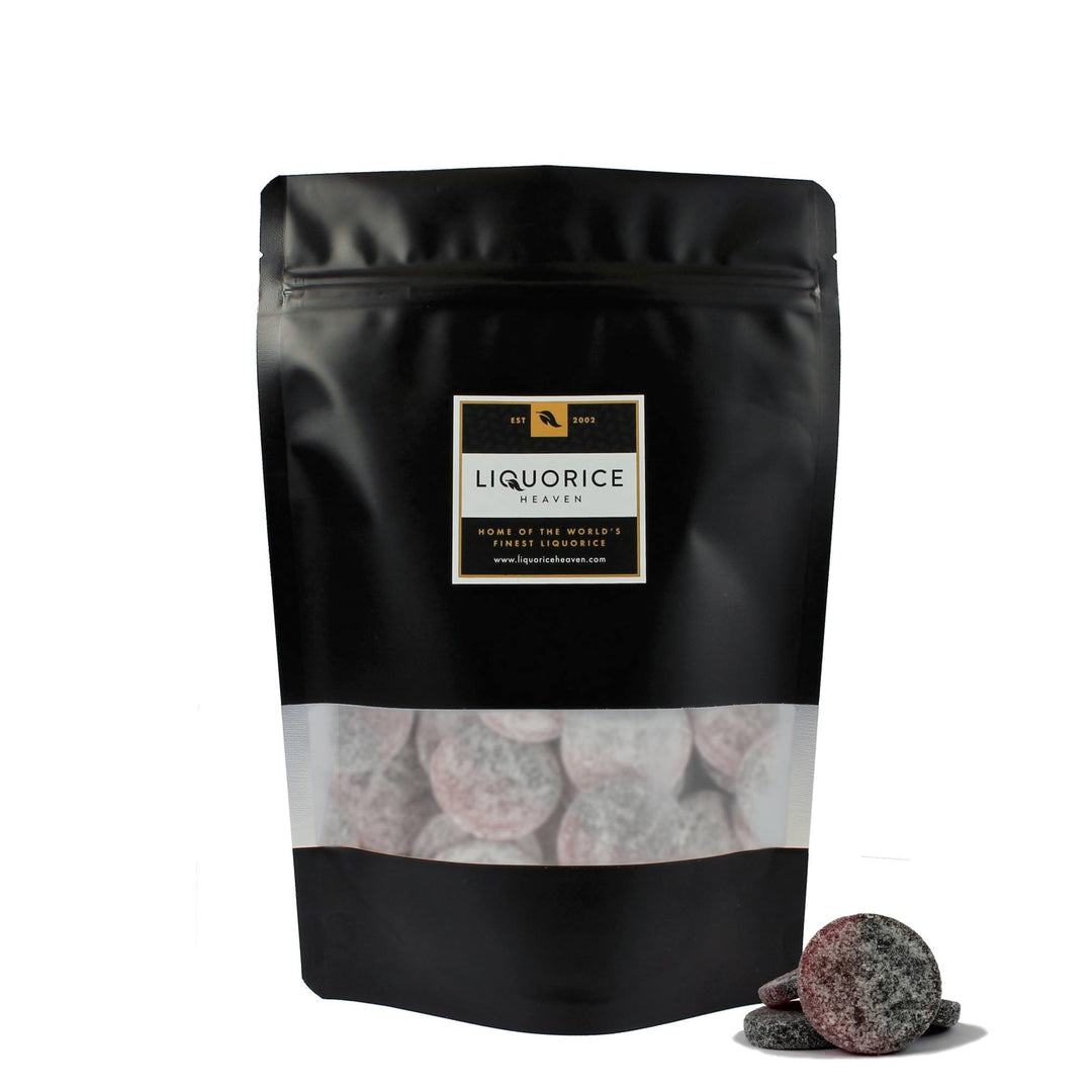 Bubs Sorbisar – Strawberry & Liquorice, Sweet + Sour Hard Discs - 250g