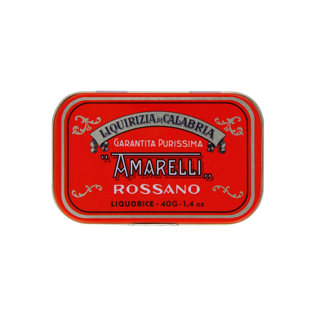 Amarelli Spezzatina 40g 'Rossano' Tin - Italian Pure Black Liquorice Pellets