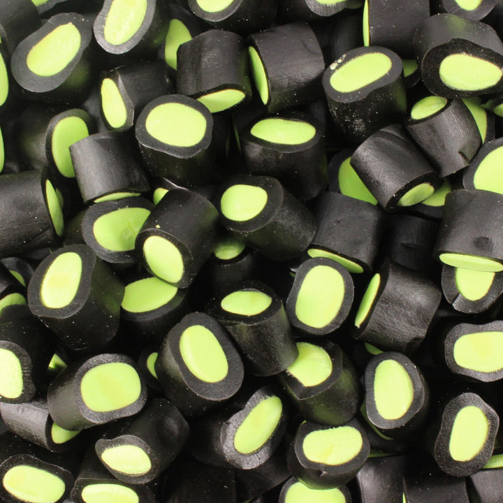 Apple Cream Rocks – Fondant Filled Sweet Liquorice Tubes