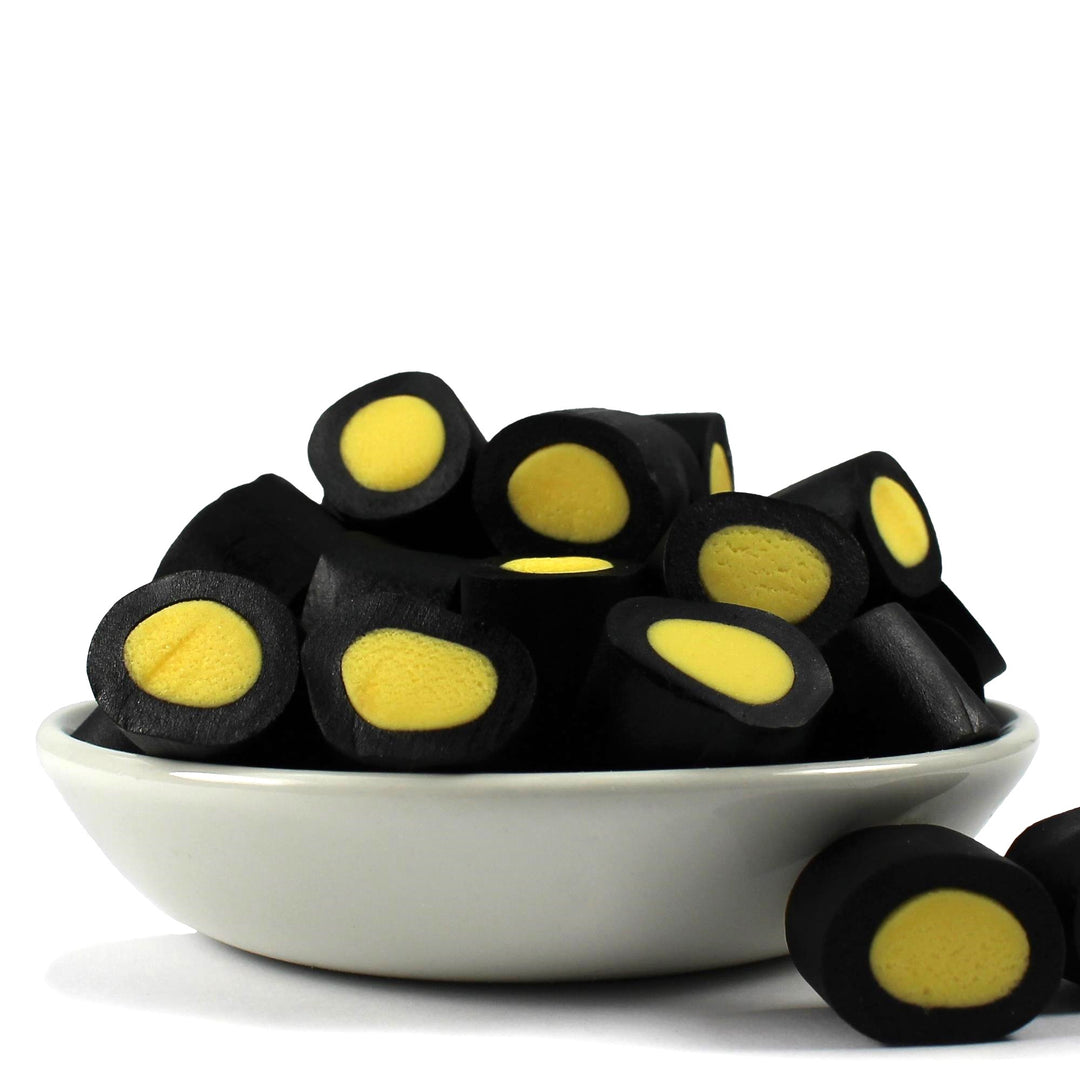 Lemon Cream Rocks – Fondant Filled Sweet Liquorice Tubes